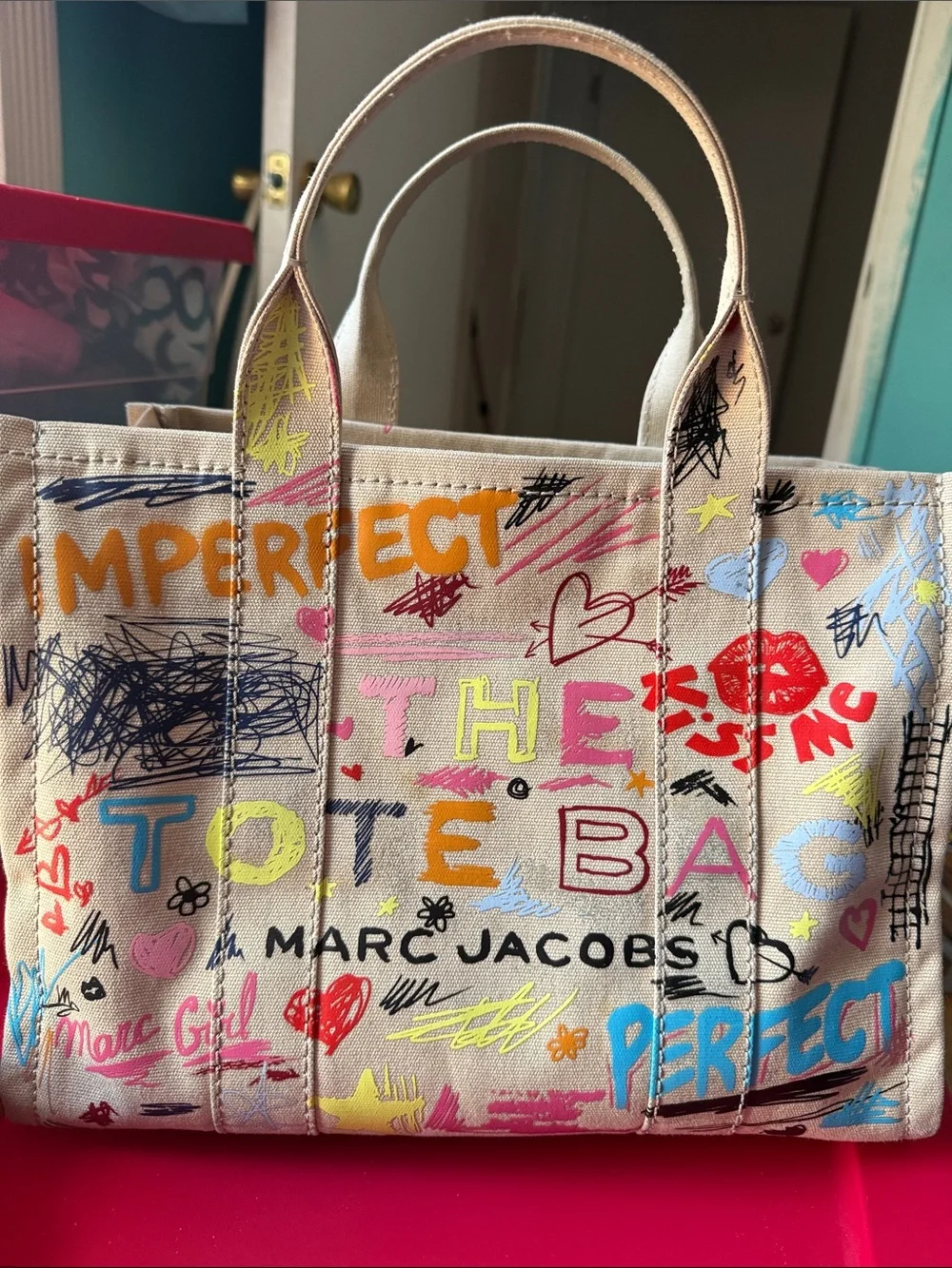 Marc Jacobs Multicolor Graffiti Canvas Tote used